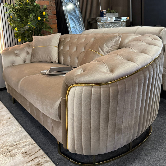 Luxury Calcutta 2&2 in plush velvet sofa set