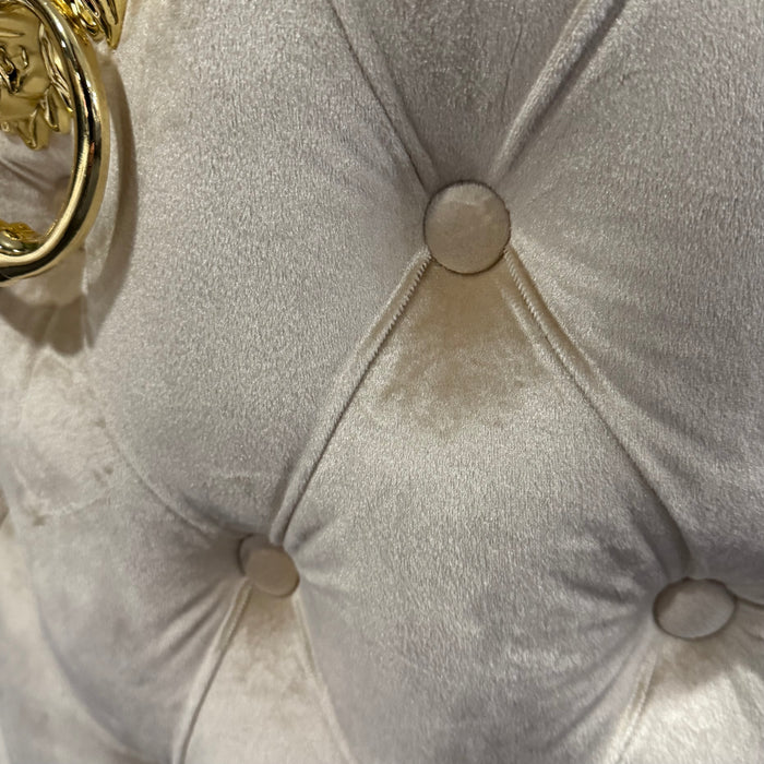 Louis Luxury 1.8m Cream marble with Victoria dining chairs and bench