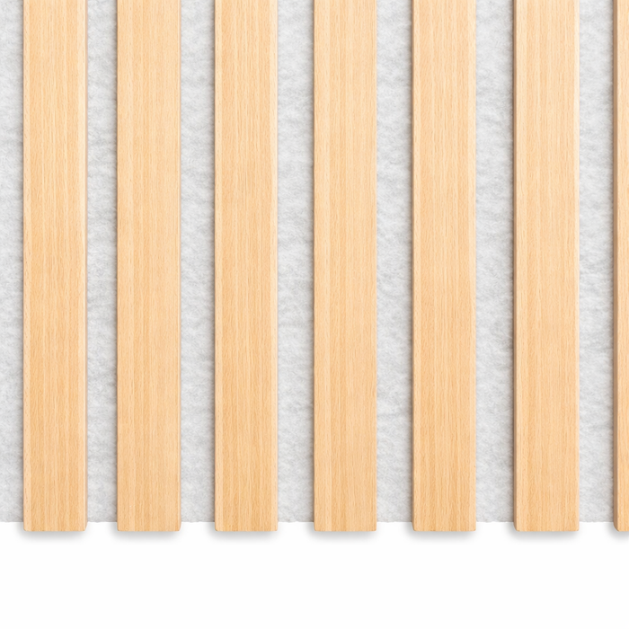 Acoustic Premier 3 Sided wooden wall Panel 2400mm x 640mm x 21mm - Multiple Colours