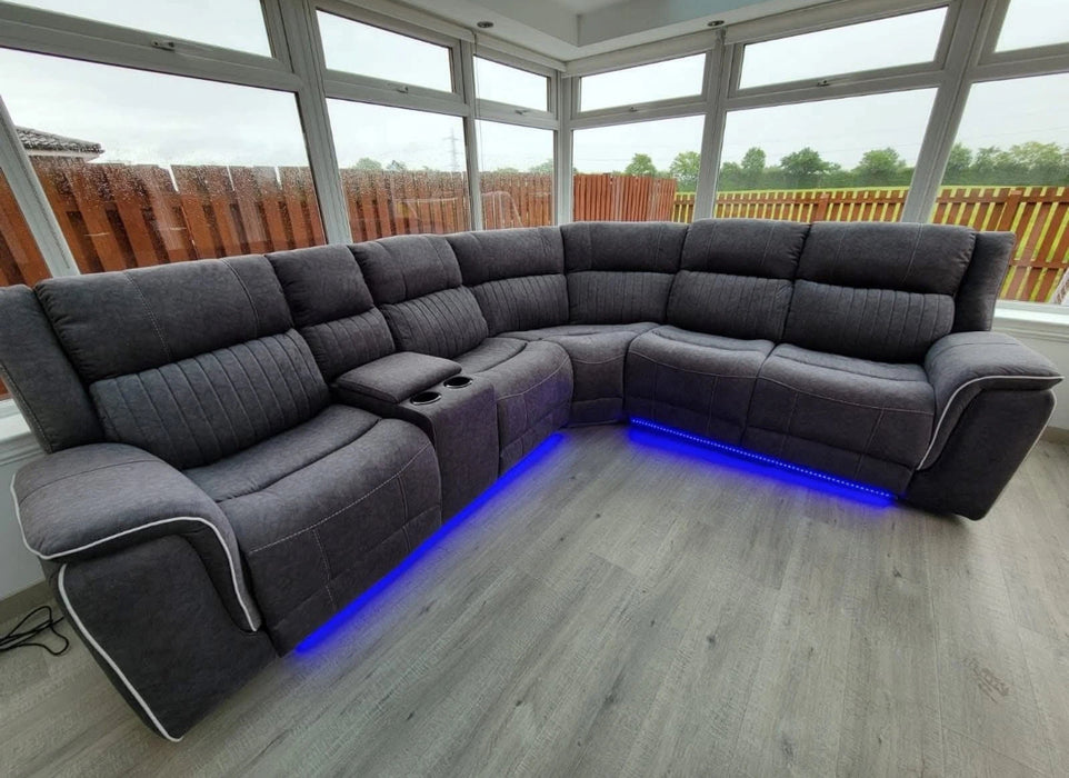 Cassa Fabric Electric Recliner Corner Sofa1