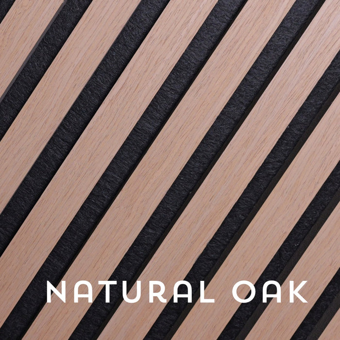 Premium Acoustic Wall Panels – Wooden Slatted Felt Back Panel 2400mm x 600mm x 17mm (1.44m²)