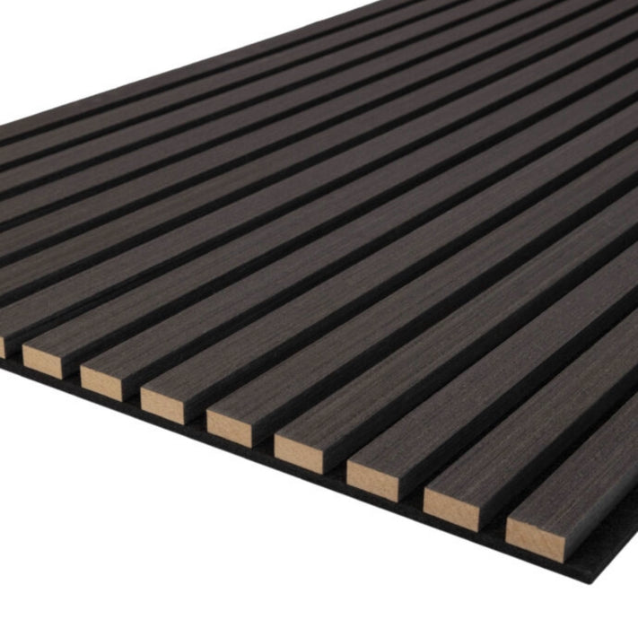 Slattherm™️ Acoustic Matte Black  Premium wooden wall Panel 2400mm x 600mm