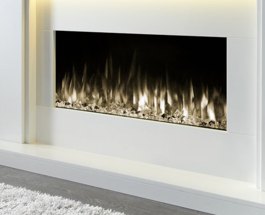 Media wall electric fire 890mm L.E.D