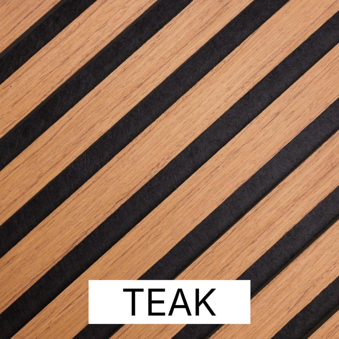 Premium Acoustic Wall Panels – Wooden Slatted Felt Back Panel 2400mm x 600mm (1.44m²)