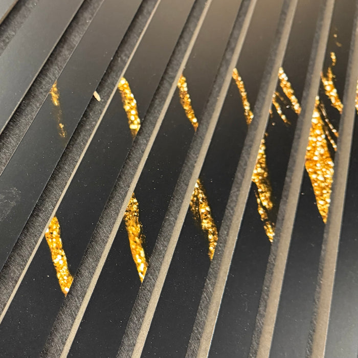 Black & Gold Designer Acoustic Premium wooden wall Panel 2400mm x 600mm x 23mm