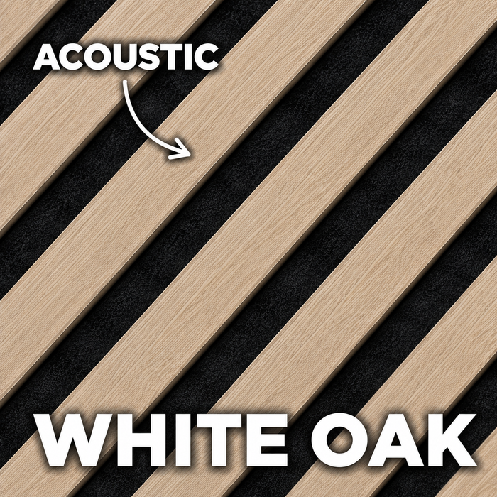Premium Acoustic Wall Panels – Wooden Slatted Felt Back Panel 2400mm x 600mm x 17mm (1.44m²)
