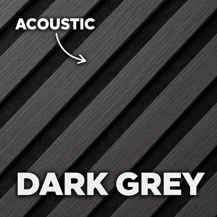 Premium Acoustic Wall Panels – Wooden Slatted Felt Back Panel 2400mm x 600mm x 17mm (1.44m²)