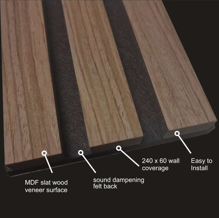 Slattherm™️ Acoustic Premium wooden wall Panels sample pack