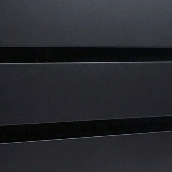Extra Wide Matte Black 3 sided Felt Acoustic Premium slatted wooden felt back wall Panel 2400mm x 600mm