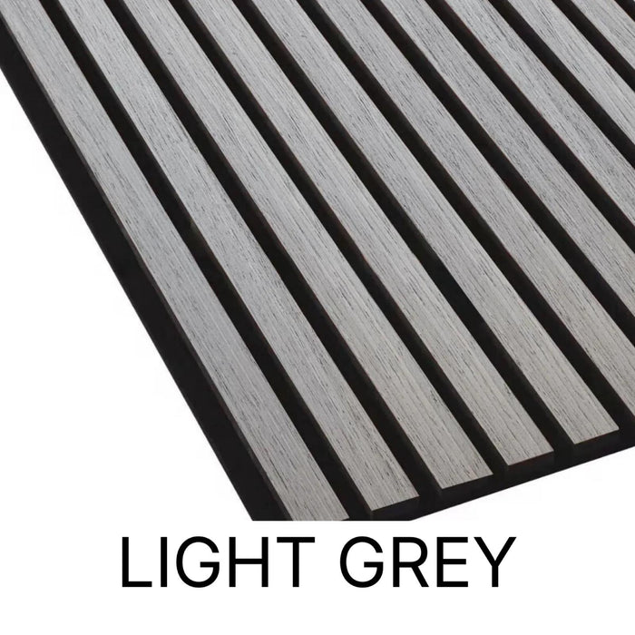 Premium Acoustic Wall Panels – Wooden Slatted Felt Back Panel 2400mm x 600mm (1.44m²)