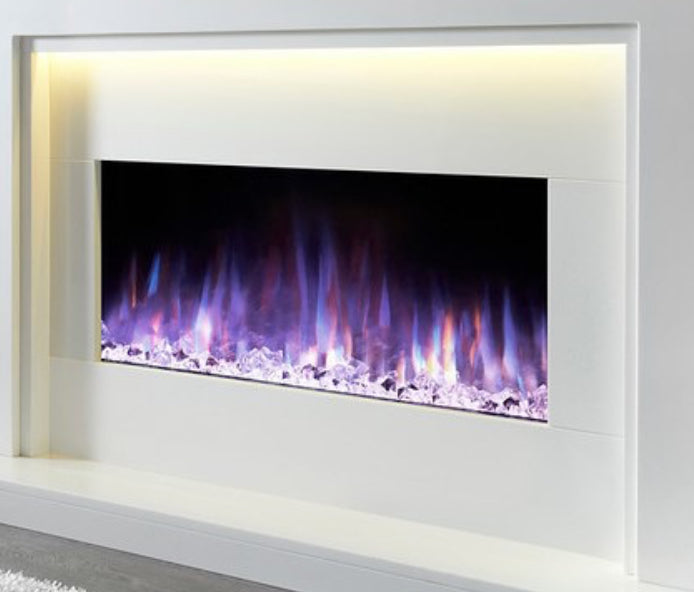 Media wall electric fire 890mm L.E.D