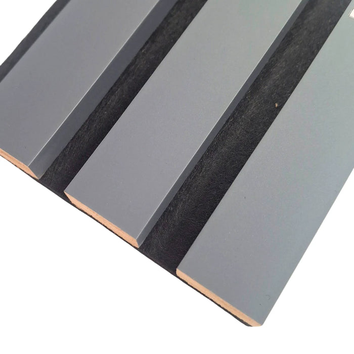 Coloured Acoustic Slatted Wall Panels - 3 sided -