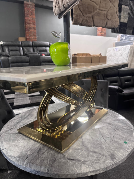 Elina Gold cream marble coffee table