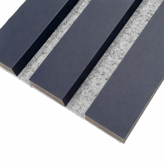 Coloured Acoustic Slatted Wall Panels - 3 sided -