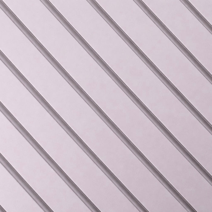 Wide White on White 3 sided Felt Acoustic Premium slatted wooden felt back wall Panels 2400mm x 600mm - x1 Panel