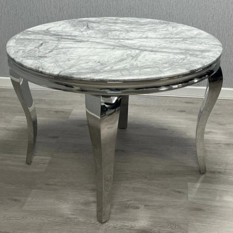 110cm Louis round marble dining table