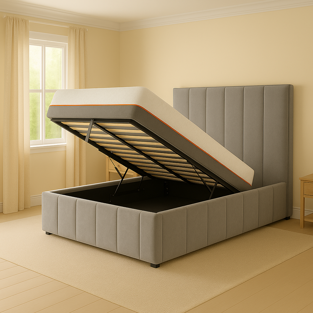 Havana Ottoman Fabric Bed Frame - Various Sizes
