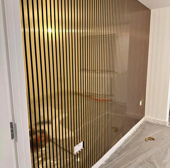 Slattherm™️ Acoustic Gold Premium wooden wall Panel 2400mm x 600mm x 22mm
