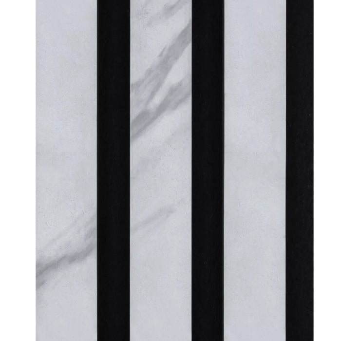 Slattherm™️ Acoustic White marble Premium wooden wall Panel 2400mm x 600mm