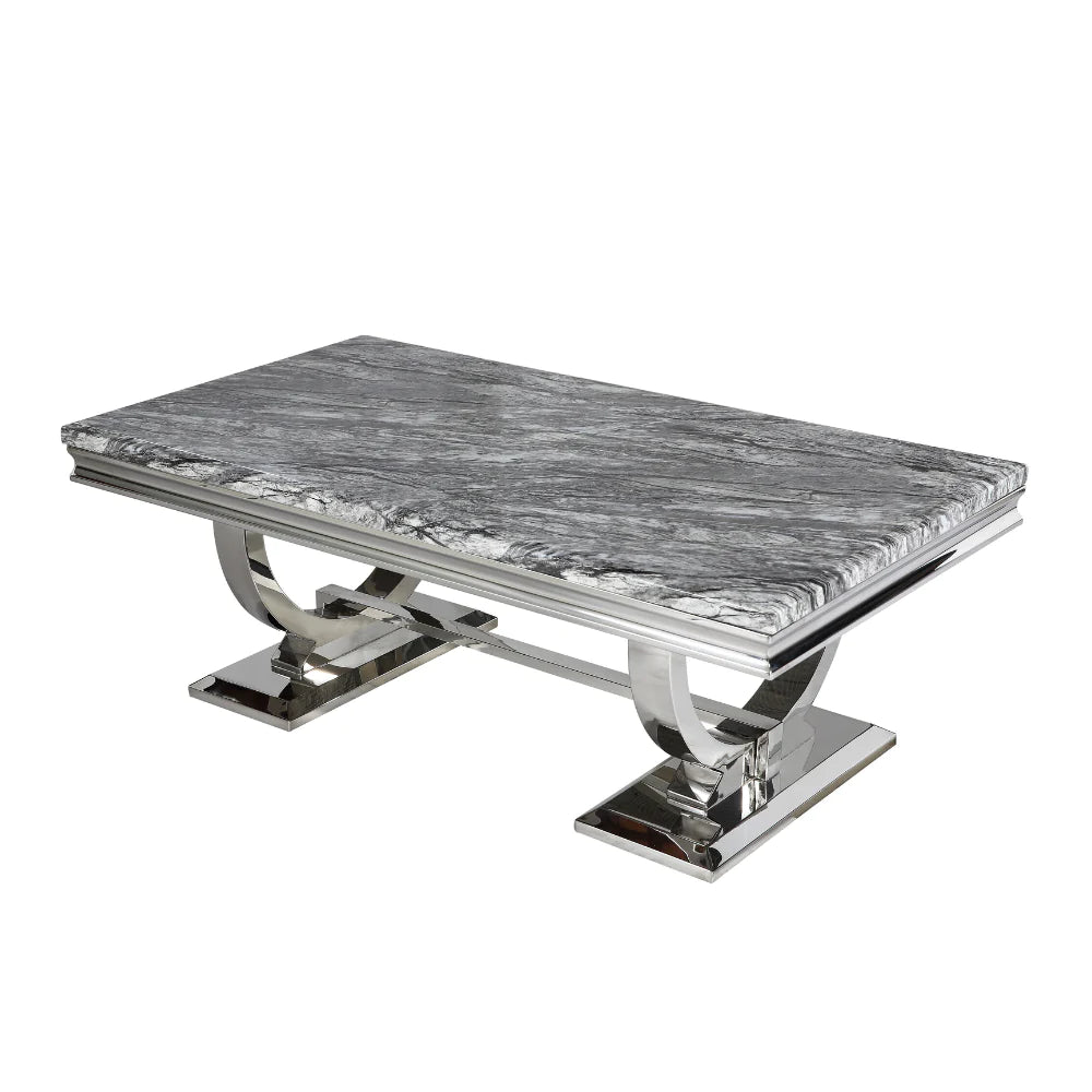 Ariana grey marble coffee table