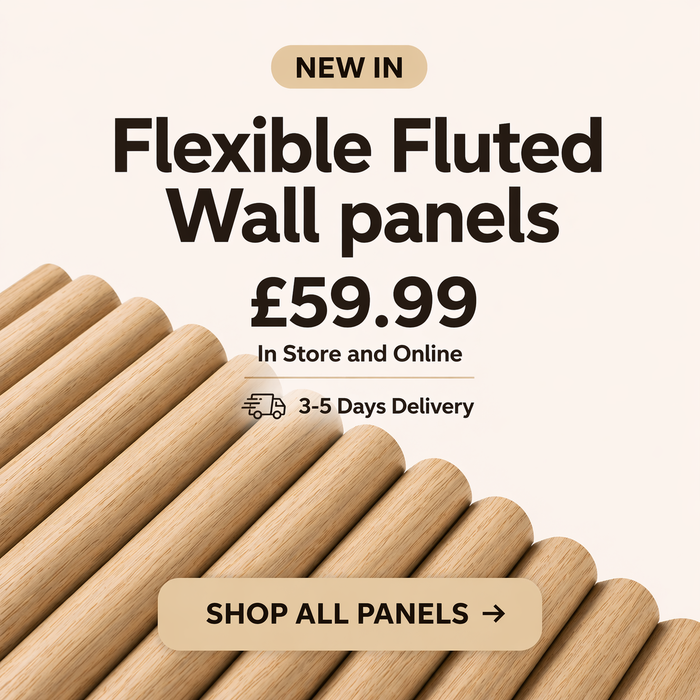Fluted wooden Premium wall Panels 2400mm x 600mm
