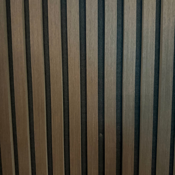 Cassa Dark Oak Acoustic Premium slatted wooden wall Panels 2400mm x 600mm - X1 Panel