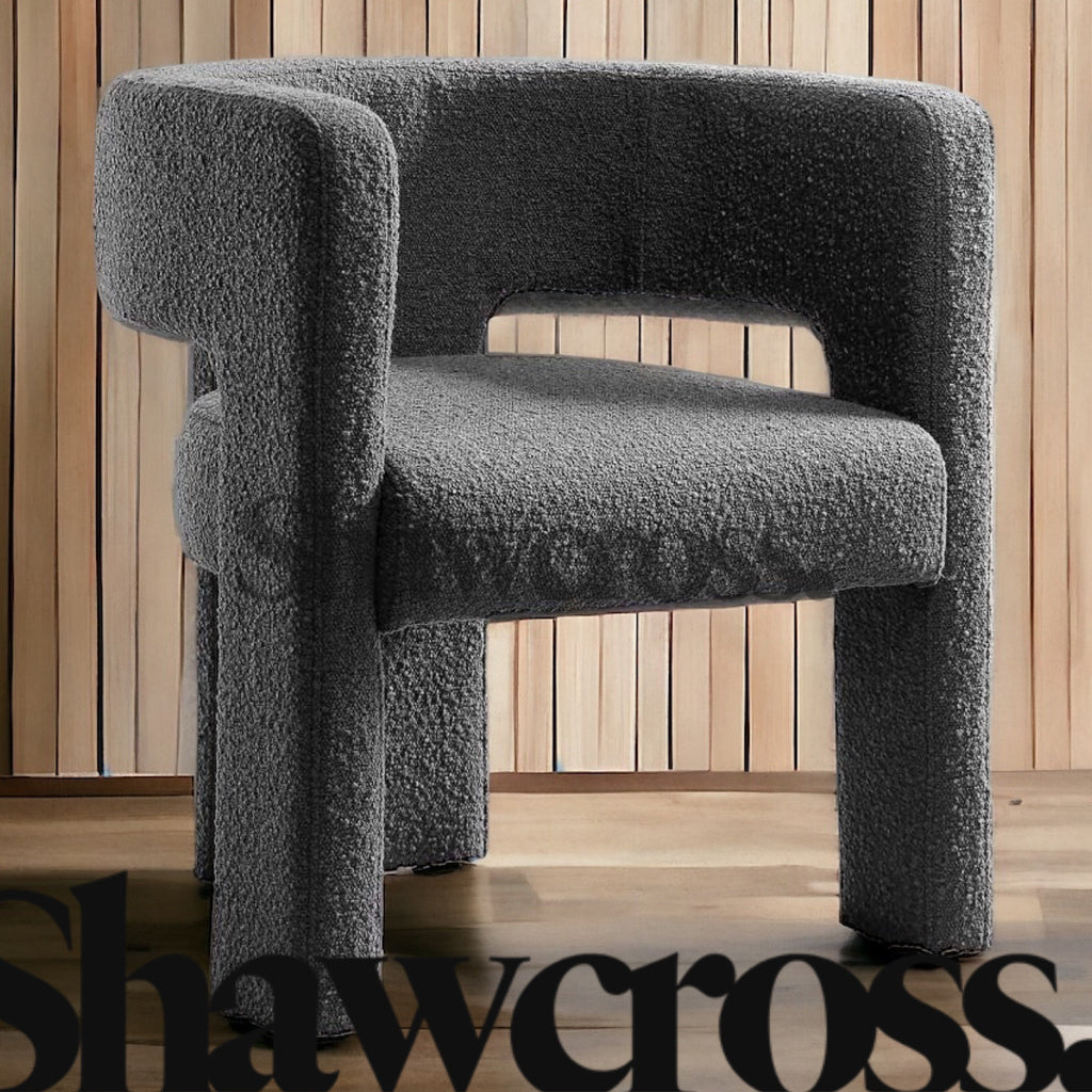 Muirfield Collection x Shawcross®️ The Millie Boucle fabric Dining arm chair