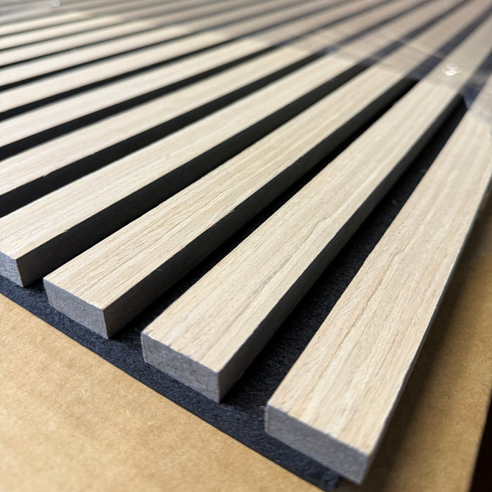 Slattherm™️ White Oak Acoustic Premium wooden wall Panel 2400mm x 600mm x 23mm