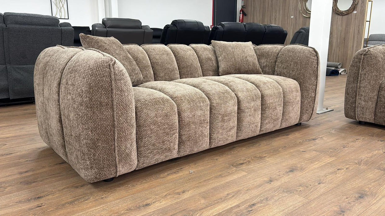 Mayfair 3 Seater & 2 Seater in Mocha fabric