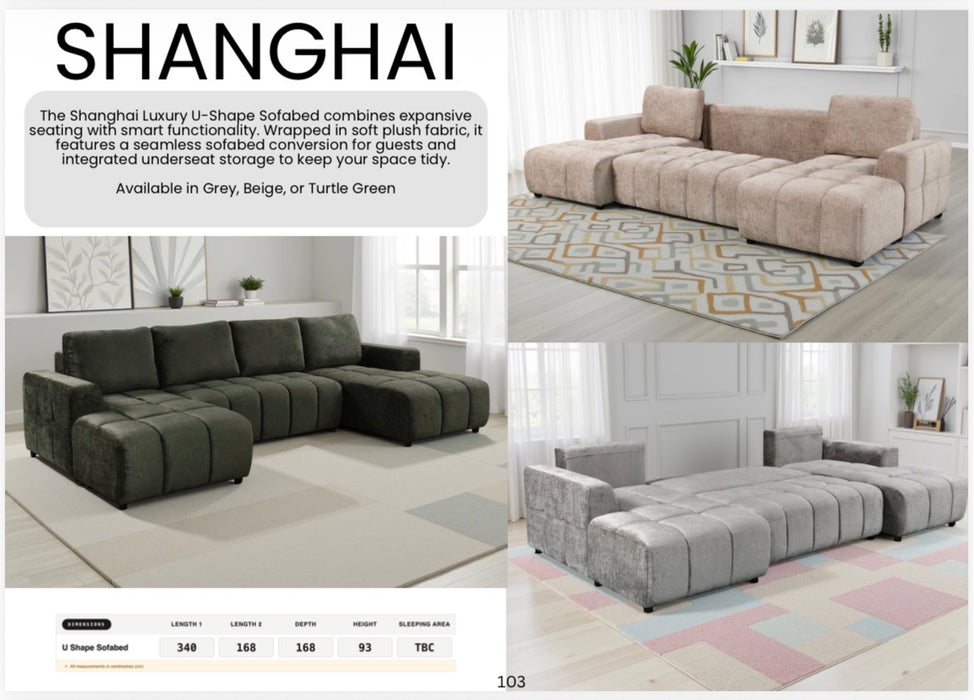 Shanghi U Shape fabric Sofa