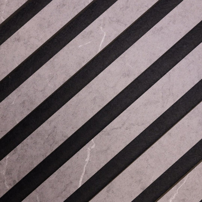 Light Grey Marble Acoustic Premium slatted wooden felt back wall Panels 2400mm x 600mm - X1 Panel