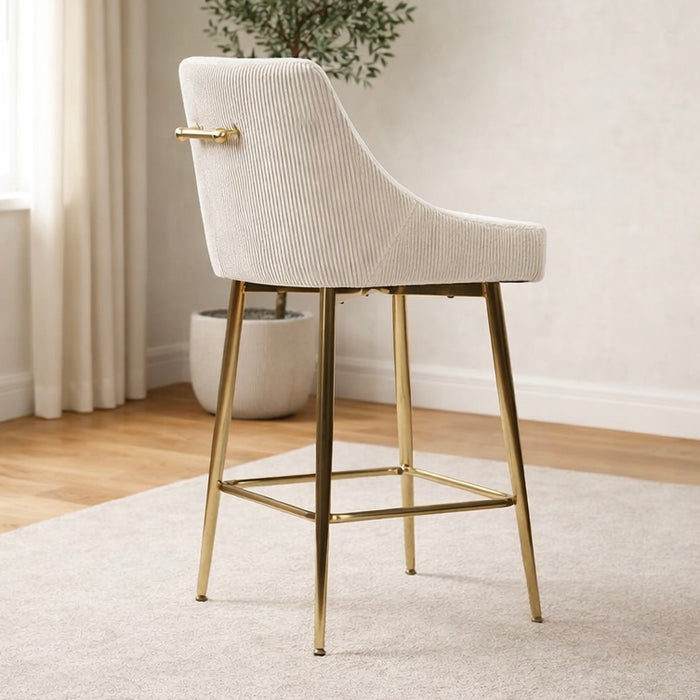 Milano Ivory with gold framed Bar stool