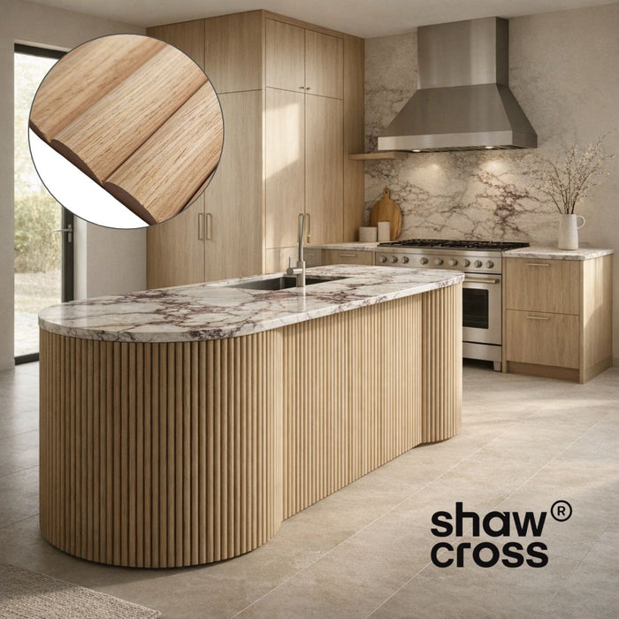 Fluted wooden Premium wall Panels 2400mm x 600mm