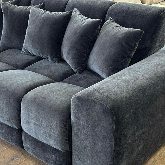 Pre - Order for January | Jacob fabric chaise corner L shape sofa in Dark grey