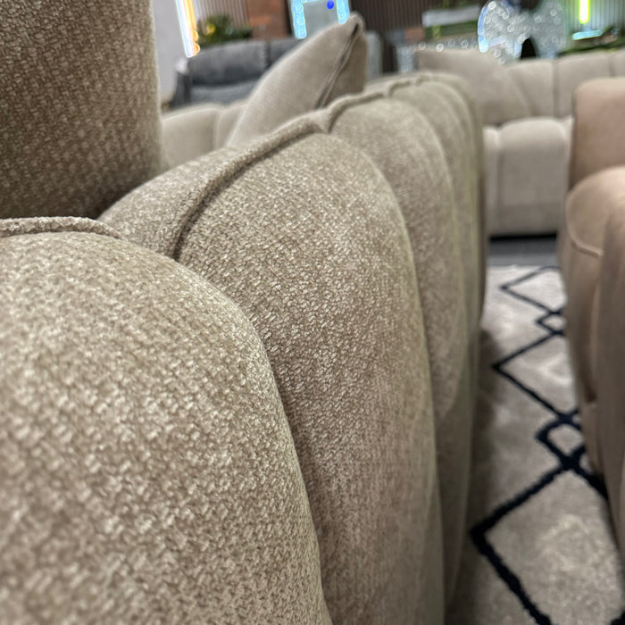 Pumpkin 3 Seater & 2 Seater in oatmeal fabric