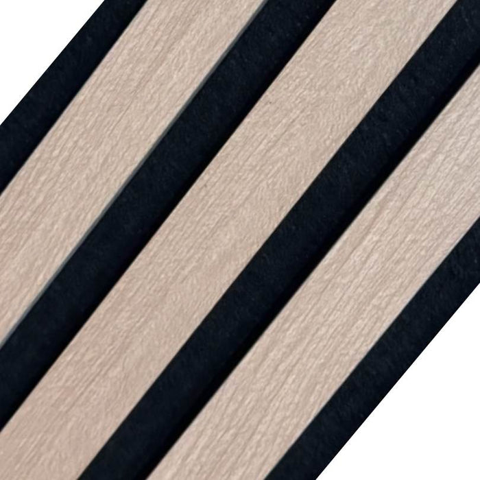 Natural Oak Acoustic Premium slatted wooden felt back wall Panels 2400mm x 600mm - x1 Panel