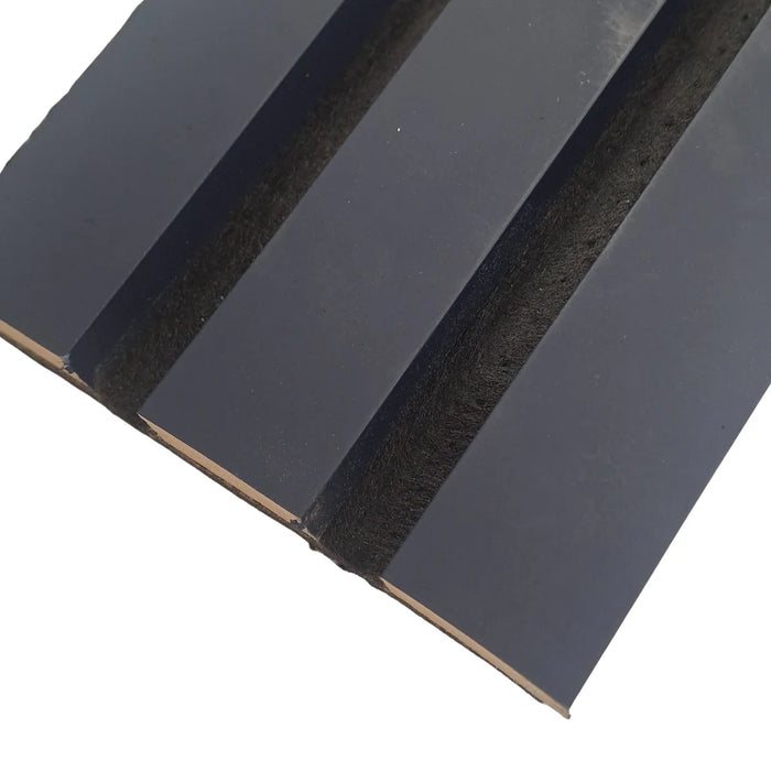 Coloured Acoustic Slatted Wall Panels - 3 sided -