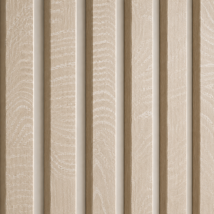 Acoustic Scandinavian Oak 3 Sided wooden wall Panel 2400mm x 600mm