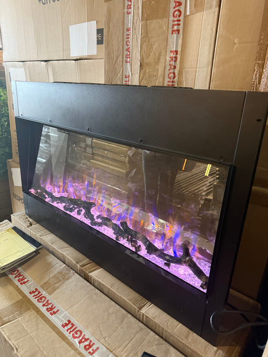 Media wall electric fire 890mm L.E.D