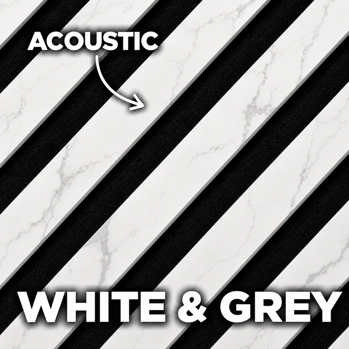 Premium Acoustic Wall Panels – Wooden Slatted Felt Back Panel 2400mm x 600mm x 17mm (1.44m²)