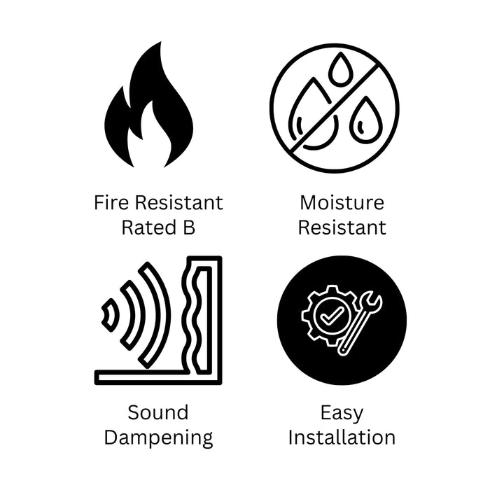 Acoustic Premier 3 Sided wooden wall Panel 2400mm x 640mm x 21mm - Multiple Colours