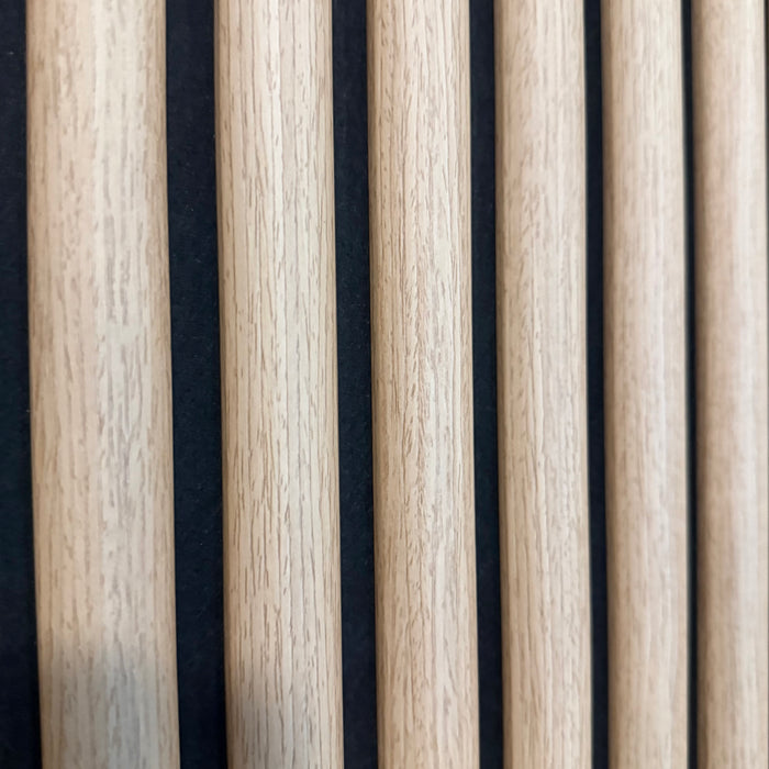 Oak Fluted on black Felt wooden wall Panels 2400mm x 600mm