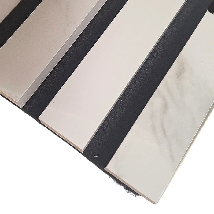 Coloured Acoustic Slatted Wall Panels - 3 sided -