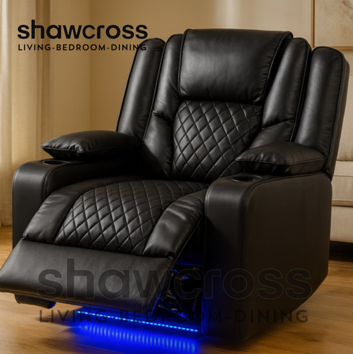 Orlando Black electric recliner armchair