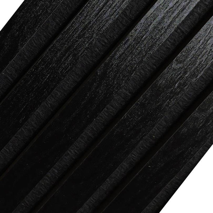 Jet black Acoustic Premium slatted wooden felt back wall Panels 2400mm x 600mm - x1 Panel