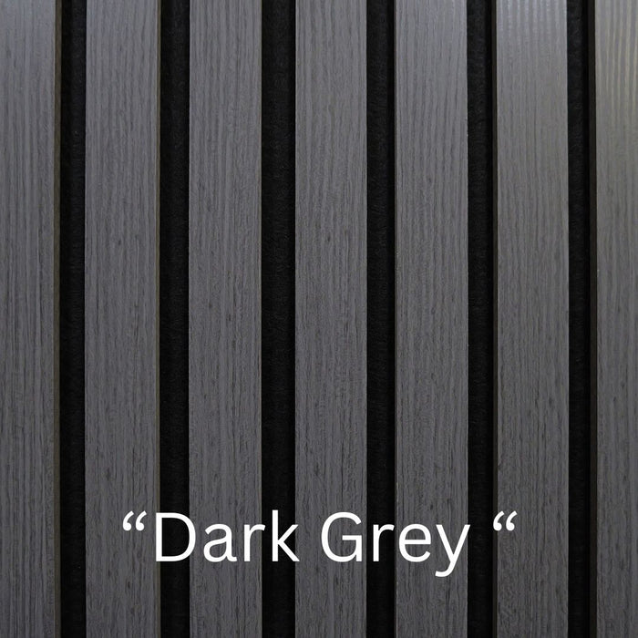 Acoustic Premium slatted wooden felt back wall Panels 2400mm x 600mm