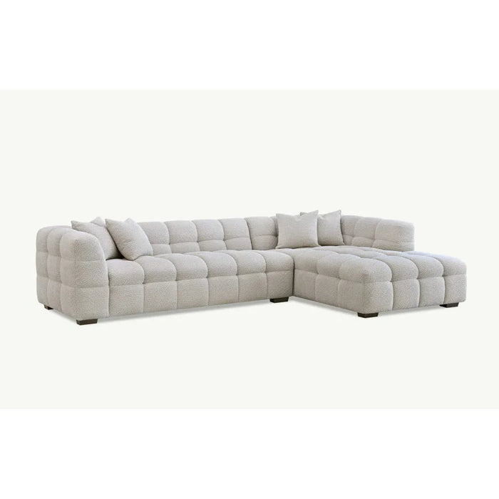 Muirfield Boucle Fabric Chaise Corner Sofa in Various Colours