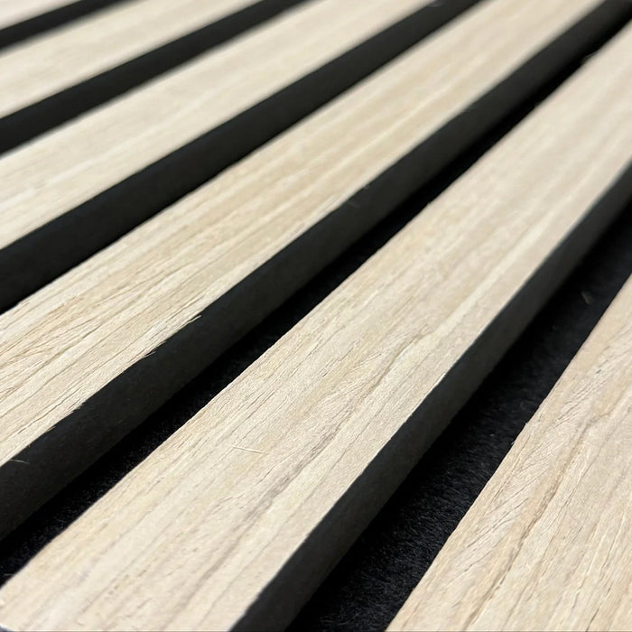 Premium Acoustic Wall Panels – Wooden Slatted Felt Back Panel 2400mm x 600mm (1.44m²)