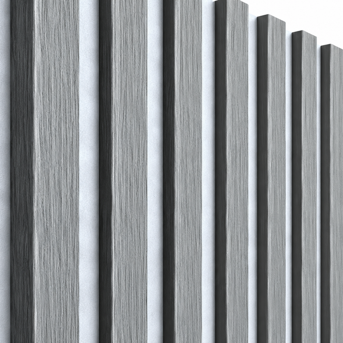 American Ash Oak Acoustic on white felt 3 Sided wooden wall Panel 2400mm x 600mm