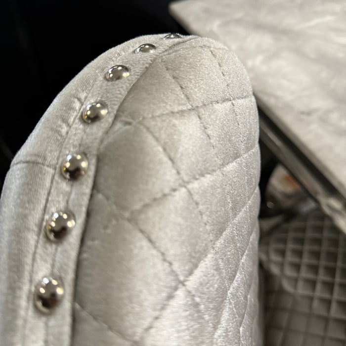 Louis marble 130Cm Round Dining Set With 4 Lewis Button Back Lion Chairs